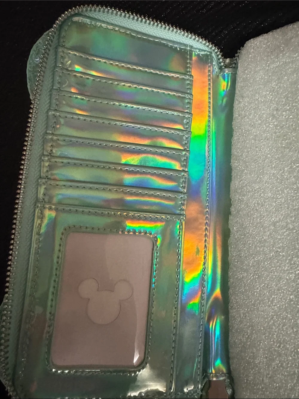 Loungefly Mint and White Disney Mickey Zip Wallet